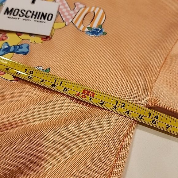 Moschino Sweatshirt Girl's 5 Years Peach Cotton Designer Luxury Stylish Comfy - Picture 4 of 9
